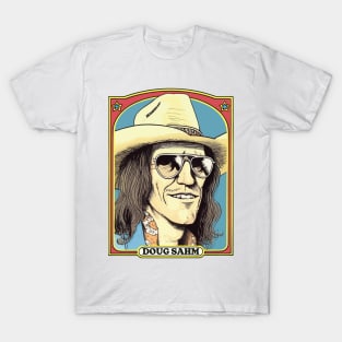 Doug Sahm -- Retro Illustration Fan Artwork T-Shirt